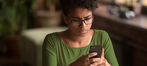 Woman looking at phone