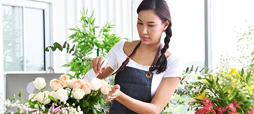 lady in flower shop