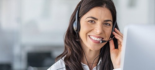 lady on headset