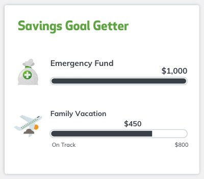 Savings Goal Getter Tool view