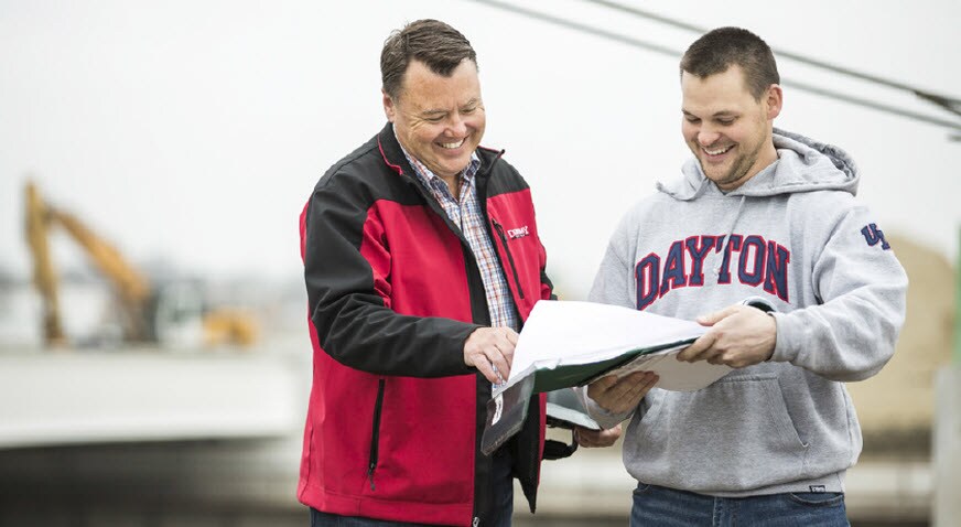 Tod W. Faerber, Owner and President, Dunnet Bay Construction with son, Daniel Faerber, Civil Engineer