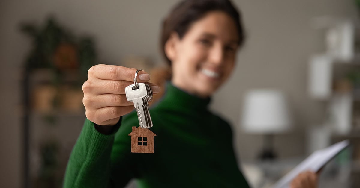 real estate agent holding keys