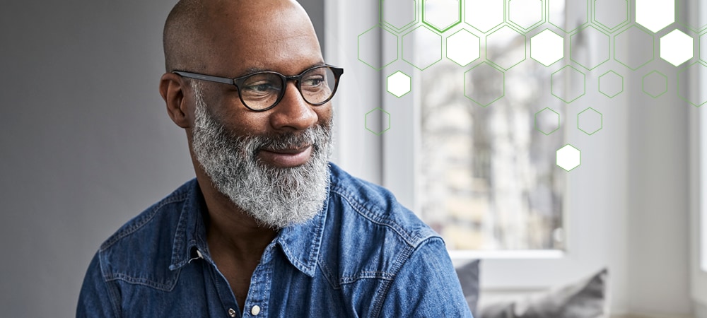 Man in glasses smiling