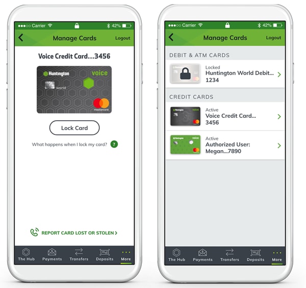 Lock and Unlock Debit & Credit Cards | Huntington Bank