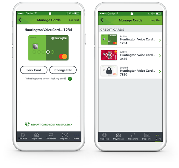 Lock and Unlock Debit & Credit Cards | Huntington Bank