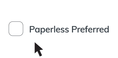 enroll in paperless by selecting the paperless checkbox