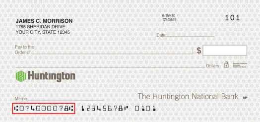 How to Find Your Bank Routing Number With & Without A Check | Huntington  Bank