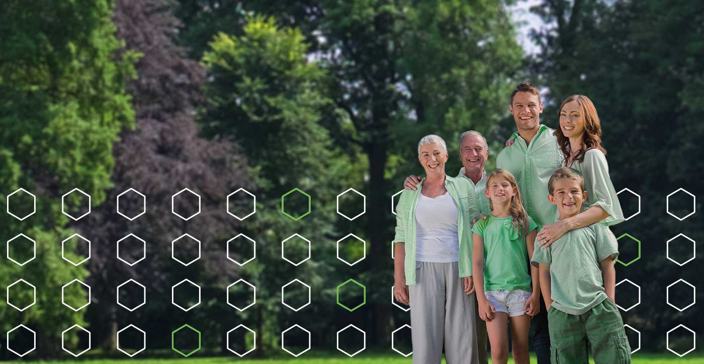 Family in the park.