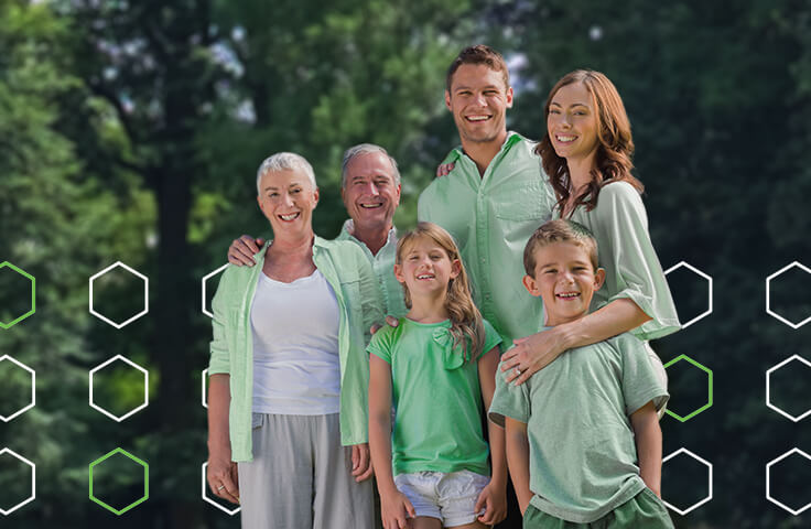 Family in the park.